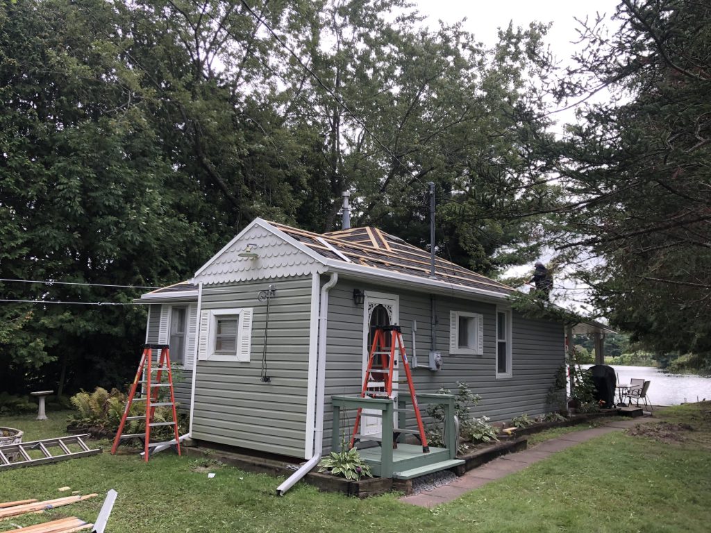 Cottage roof work in progress