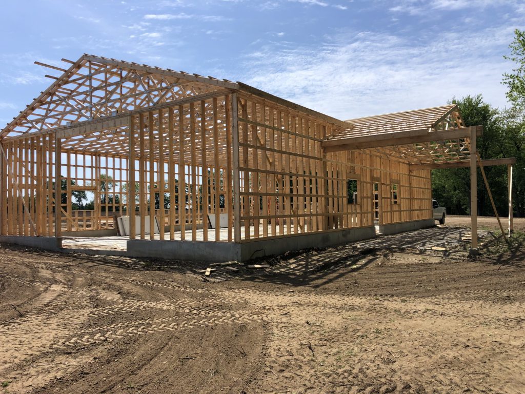 Completed two-storey home exterior
