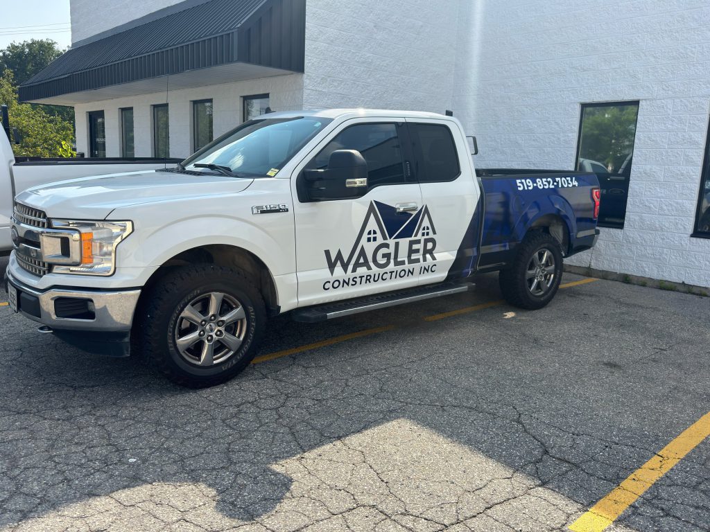 Wagler Construction branded truck